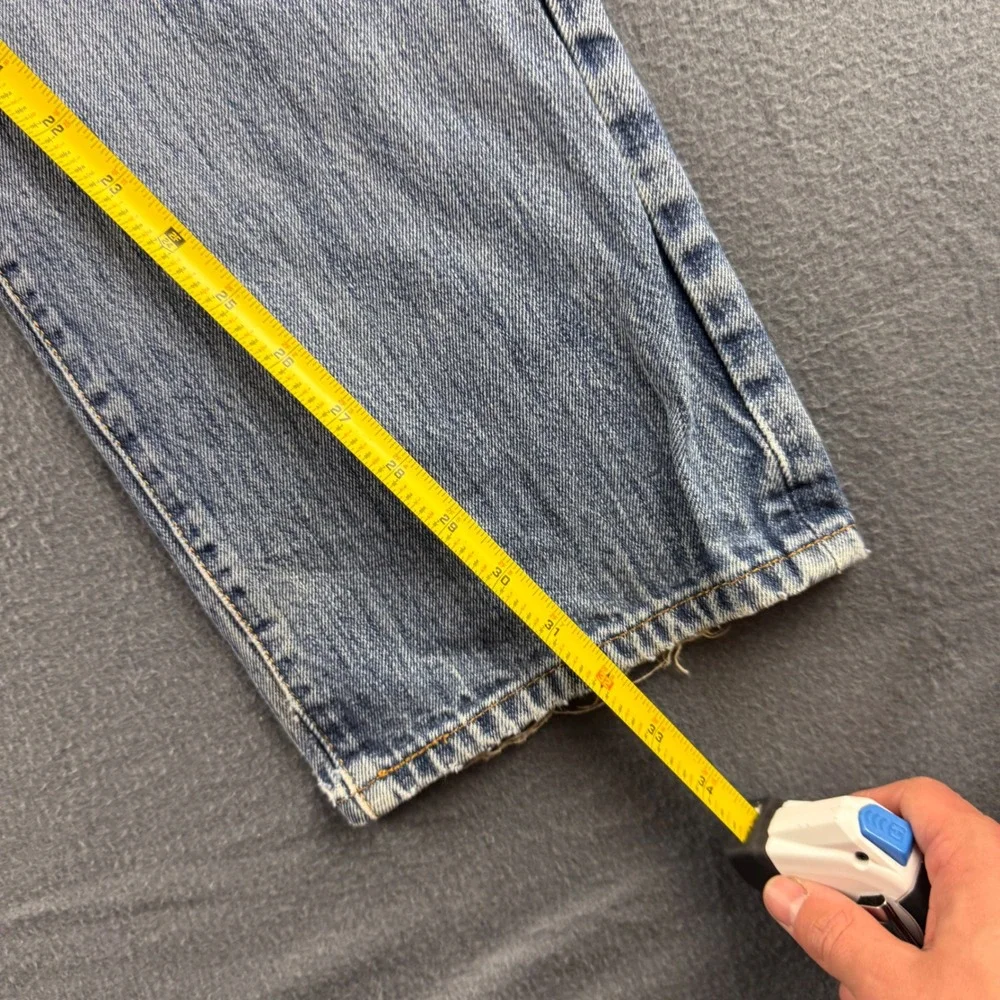 Levis 501 Jeans Men's 34x34 (Fits 32x32) Blue Button Fly Straight Leg Regular
